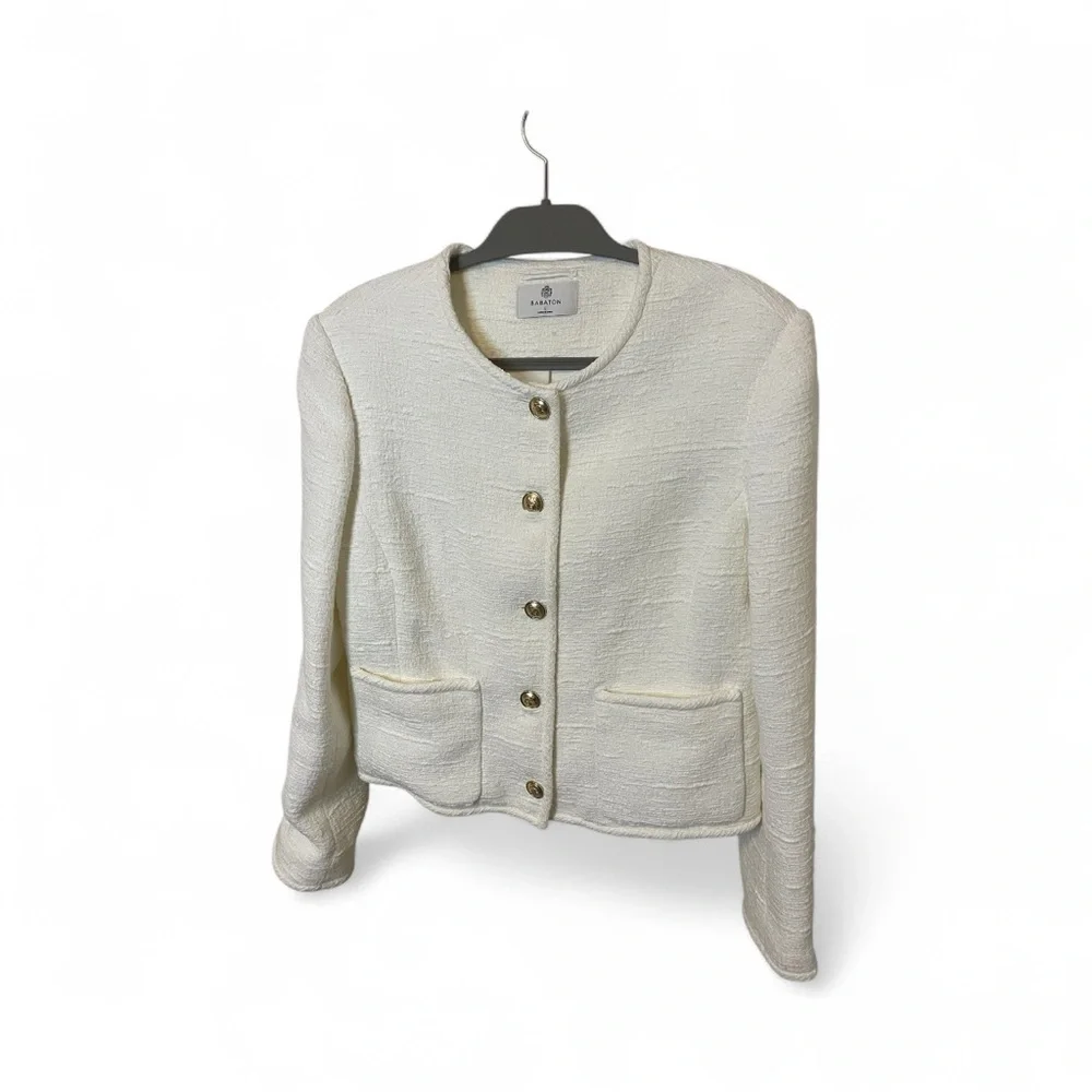 Babaton White Textured Blazer - Picture 6 of 13